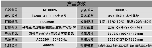 1800设备参数